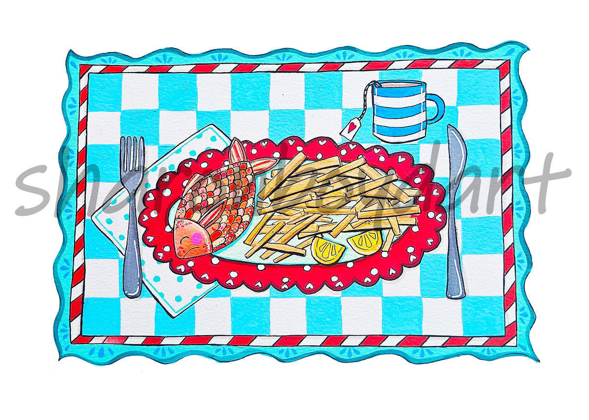 Fish and Chips Art Print