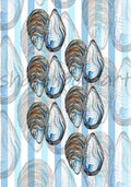 Mussels Stripe Art Print