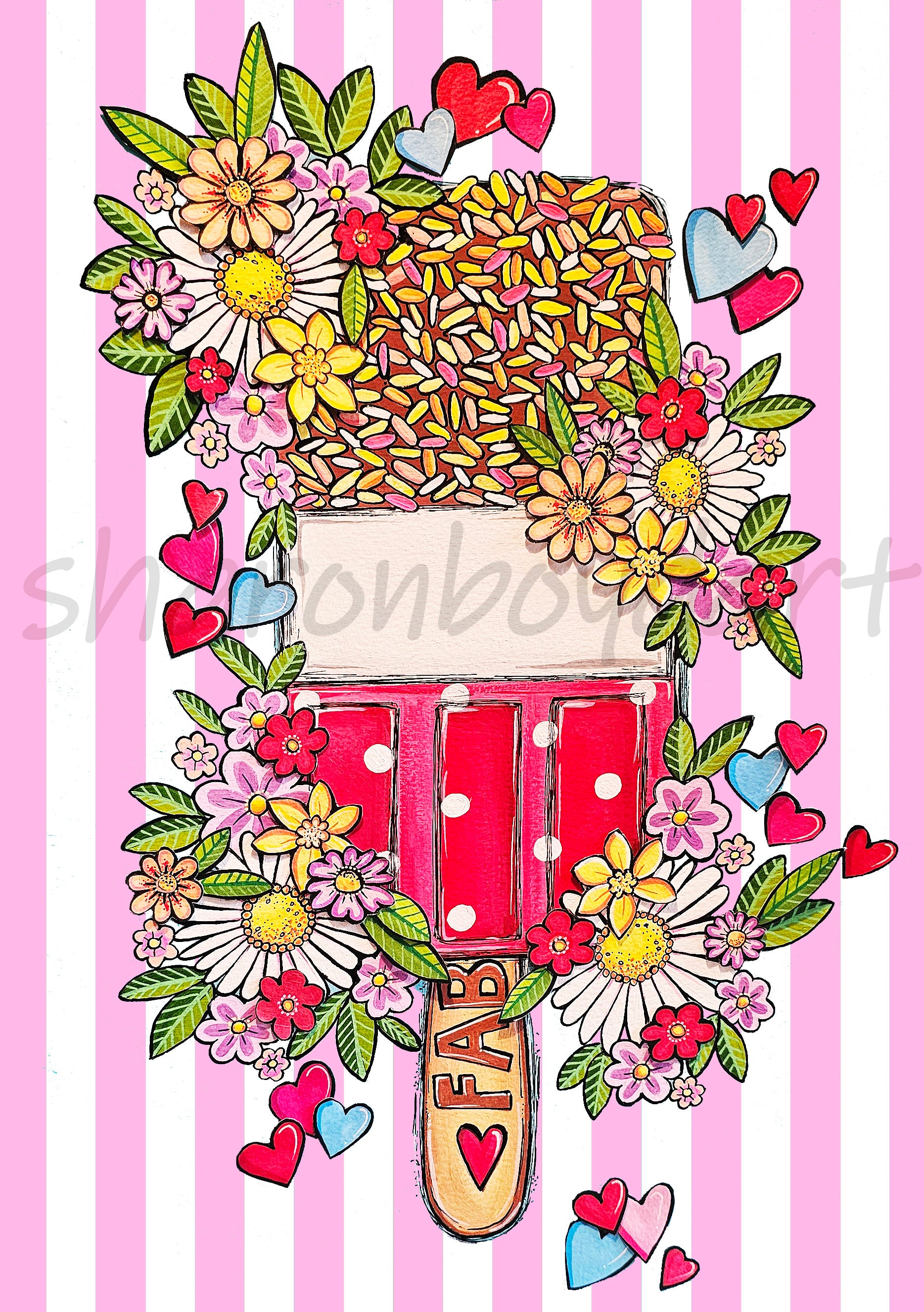 Fab and Flowers Art Print