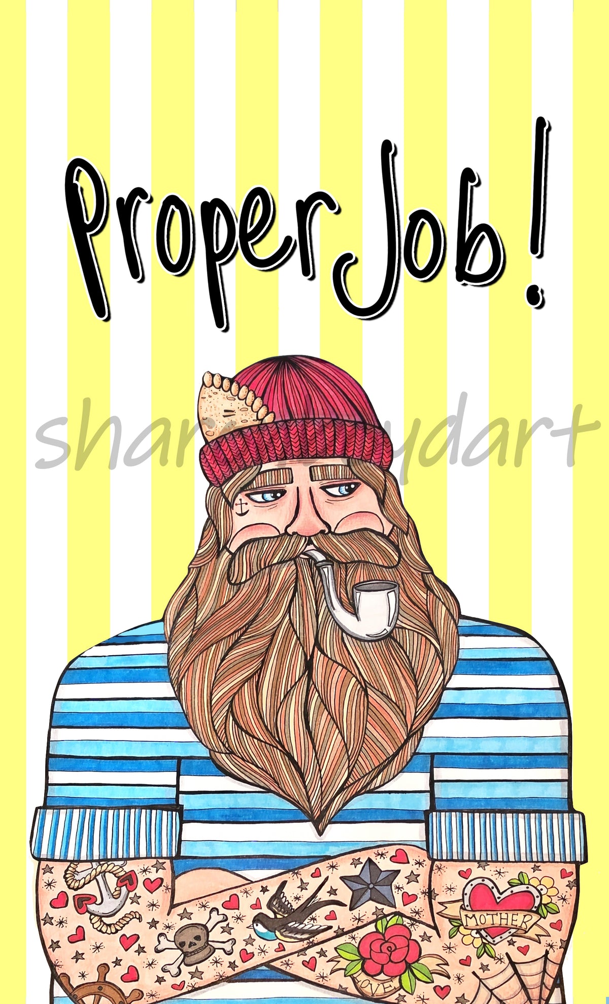 'Proper Job' Bearded Man