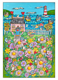 Cute little cottage by the sea Art Print